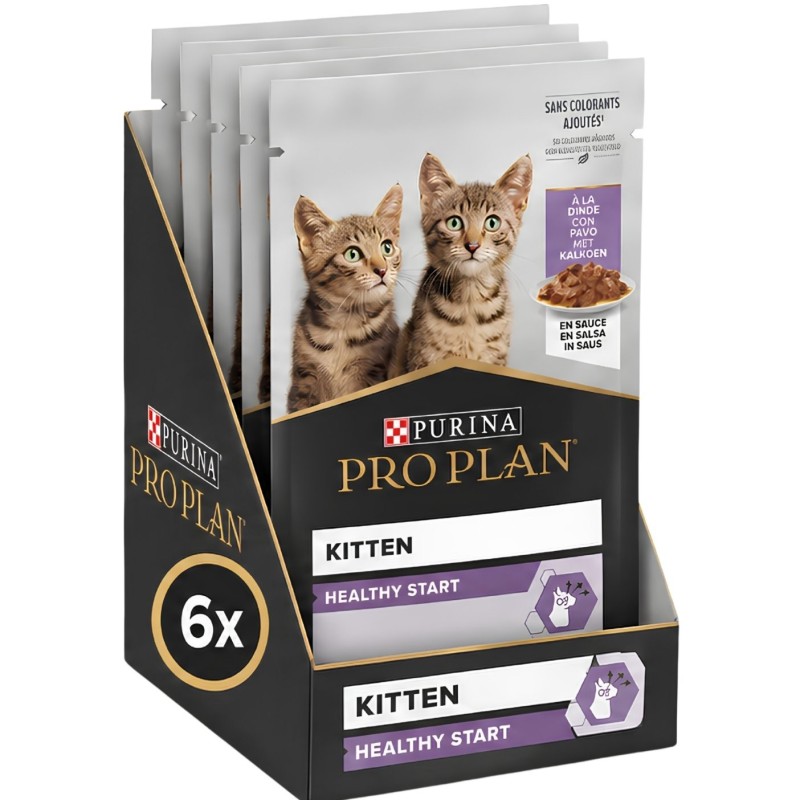 Purina Pro Plan Kitten Pavo en Salsa 85g | Alimento Húmedo para Gatitos
