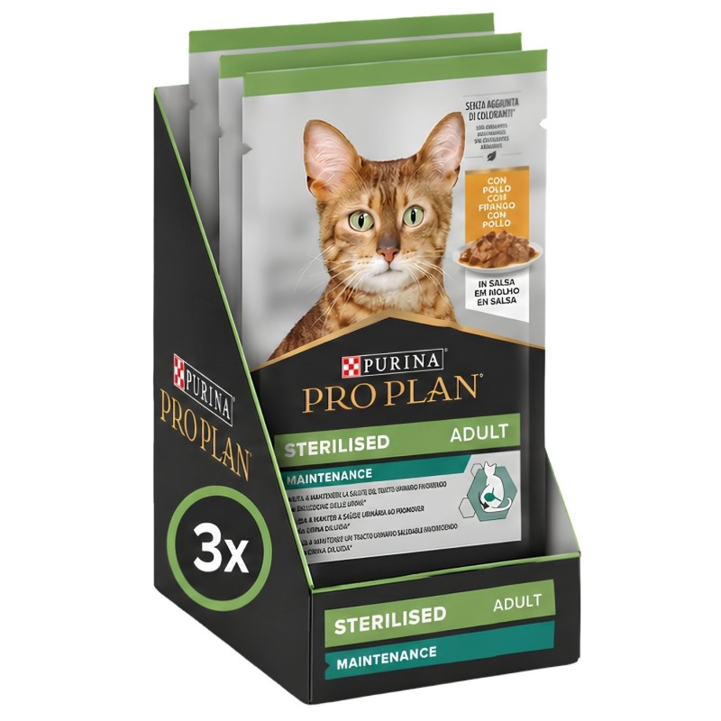 Purina Pro Plan Sterilised Pollo en Salsa 85g | Alimento para Gatos Esterilizados