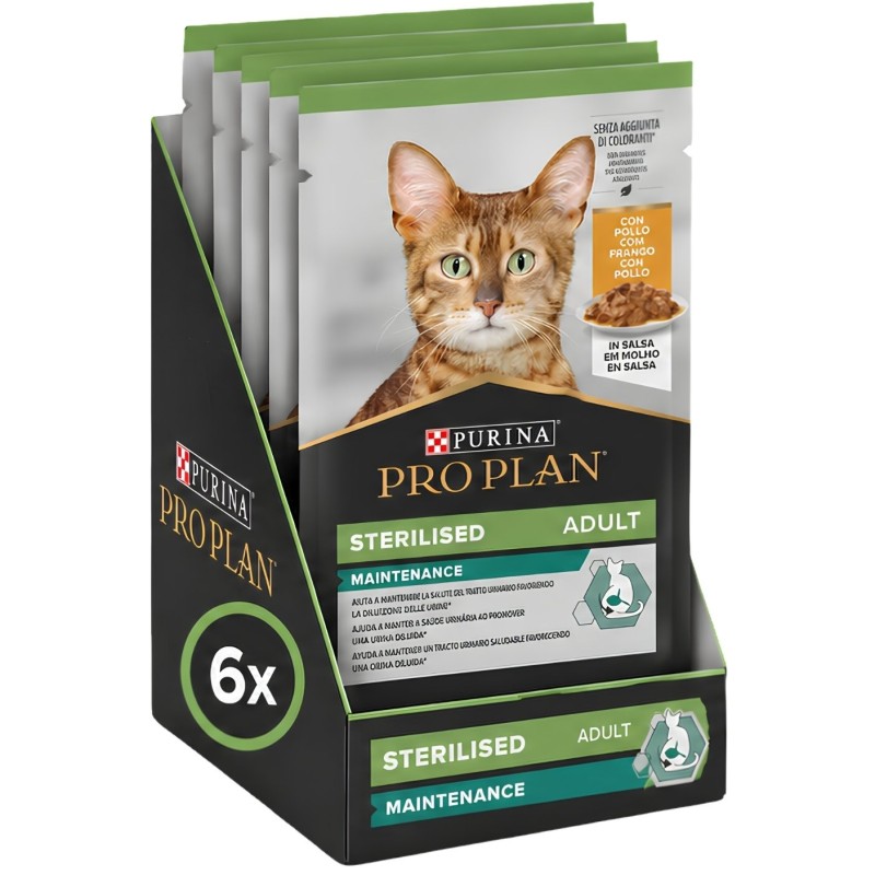 Purina Pro Plan Sterilised Pollo en Salsa 85g | Alimento para Gatos Esterilizados