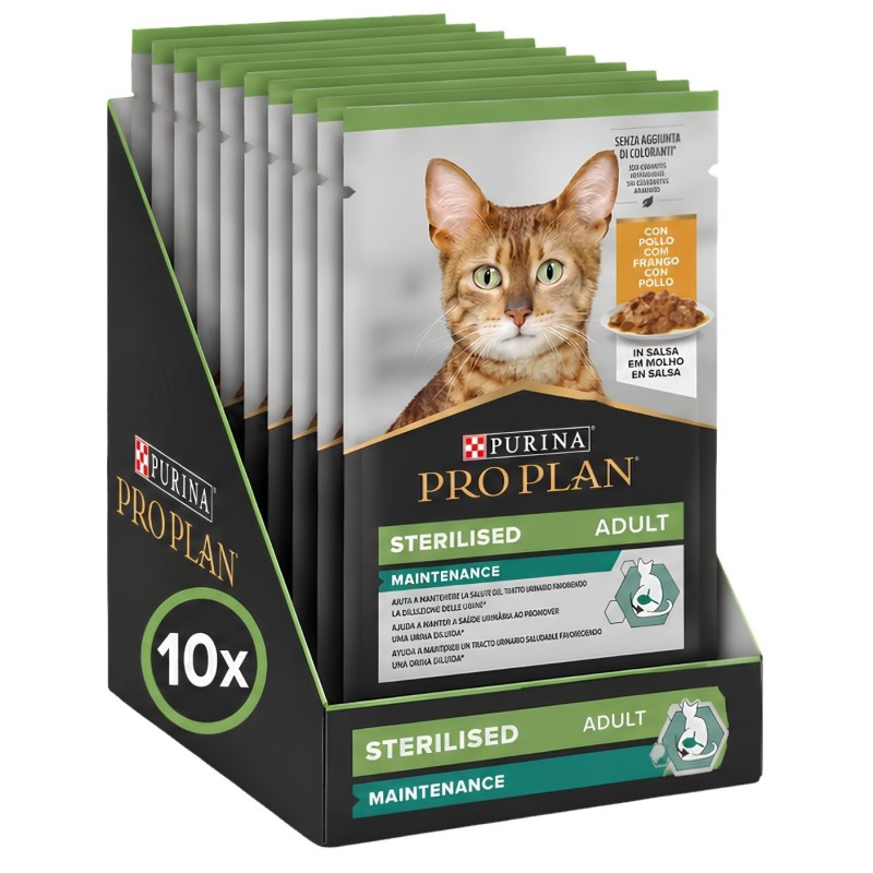 Purina Pro Plan Sterilised Pollo en Salsa 85g | Alimento para Gatos Esterilizados
