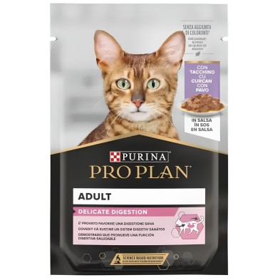 Purina Pro Plan Delicate Pavo en Salsa 85g | Alimento Gatos Digestión Sensible