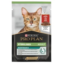 Purina Pro Plan Sterilised Buey en Salsa 85g | Alimento para Gatos Esterilizados