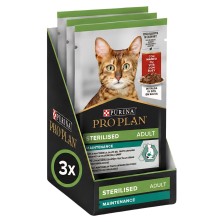 Purina Pro Plan Sterilised Buey en Salsa 85g | Alimento para Gatos Esterilizados