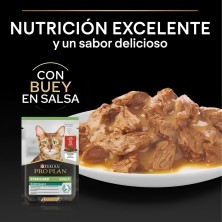 Purina Pro Plan Sterilised Buey en Salsa 85g | Alimento para Gatos Esterilizados
