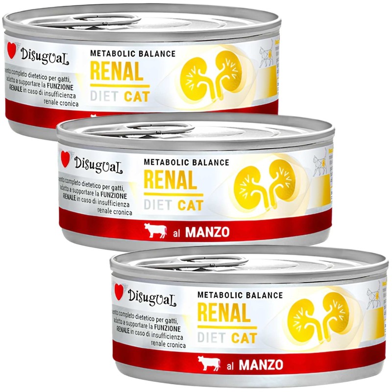 Disugual Metabolic Diet Cat Renal Buey 85g | Latas 1, 3, 6 y 10 uds