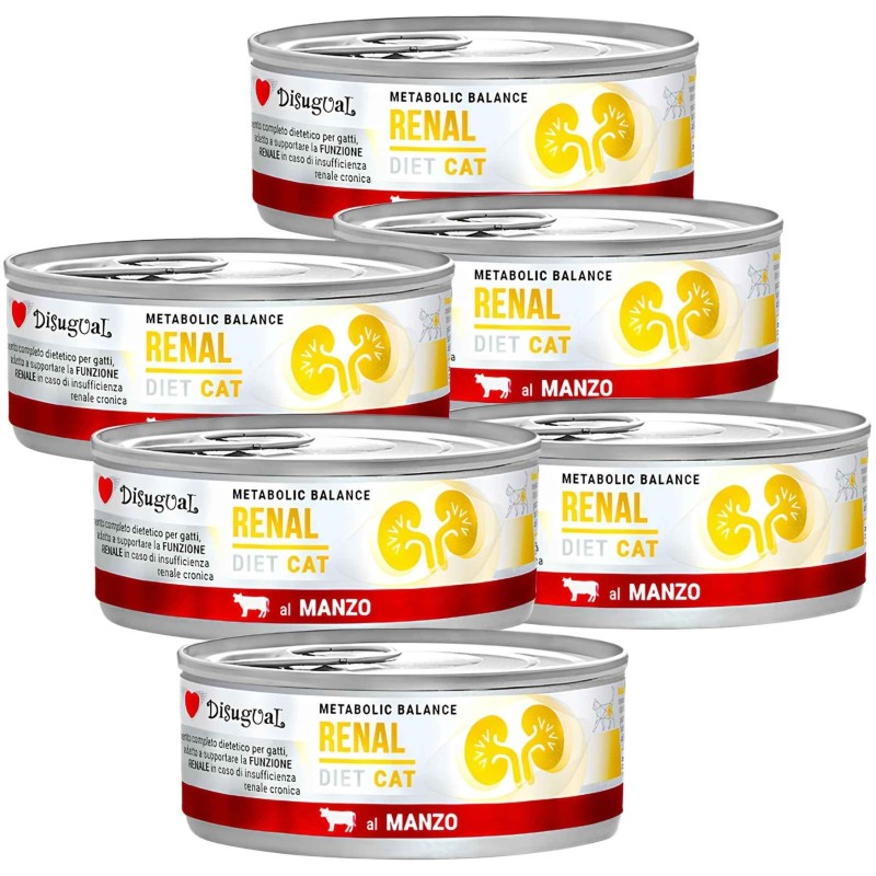 Disugual Metabolic Diet Cat Renal Buey 85g | Latas 1, 3, 6 y 10 uds