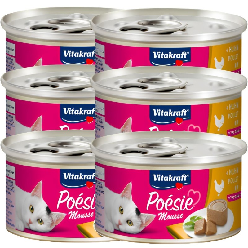Vitakraft Poésie Mousse Pollo Gatos 85g | Packs 1 a 24 uds
