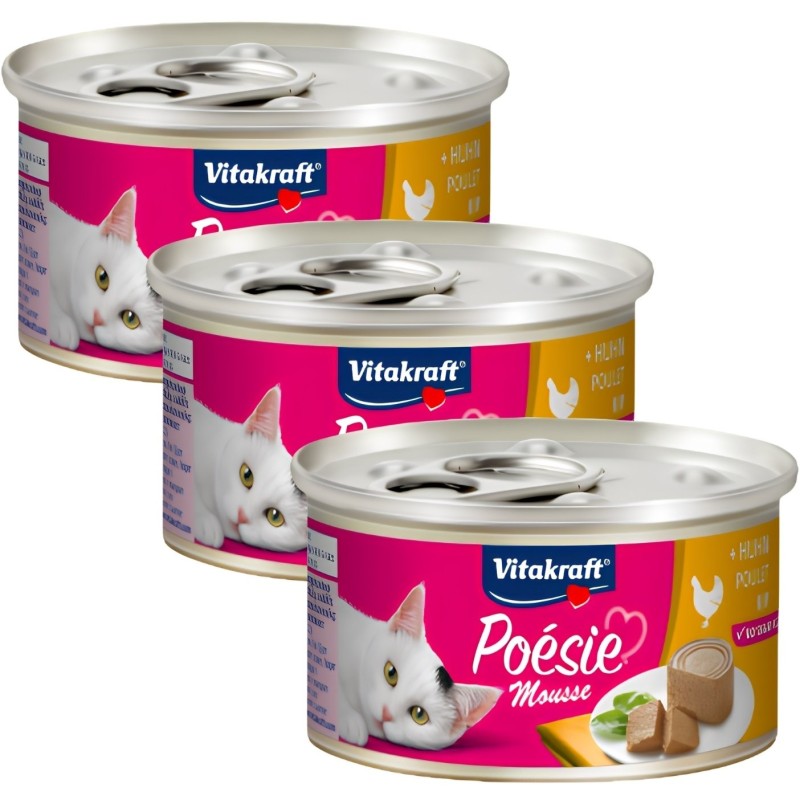 Vitakraft Poésie Mousse Pollo Gatos 85g | Packs 1 a 24 uds