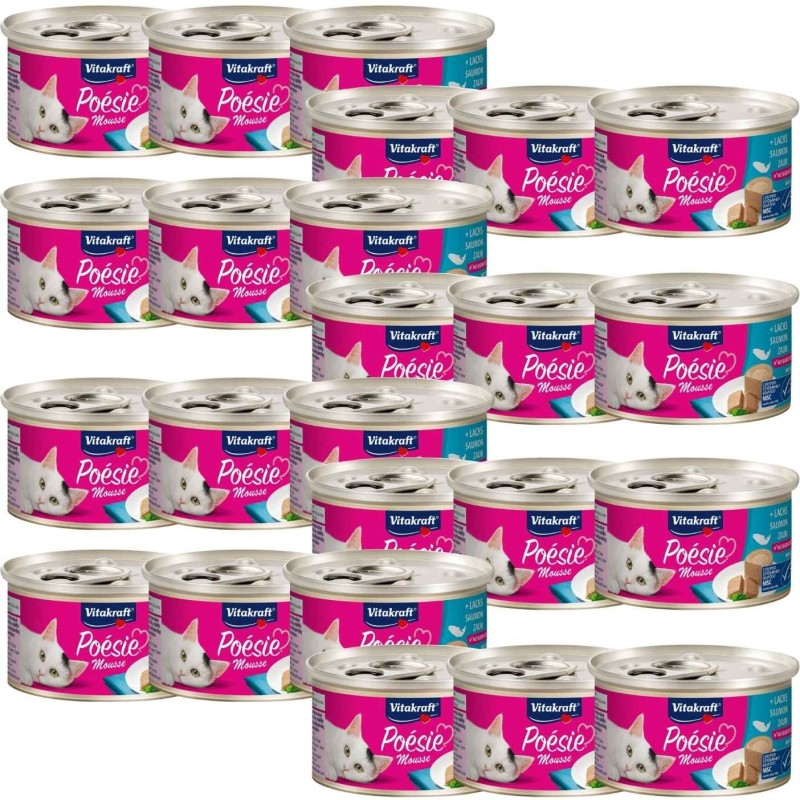 Vitakraft Poésie Mousse Salmón Gatos 85g | Packs 1 a 24 uds