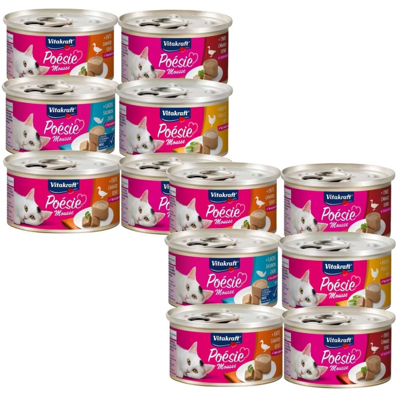 Vitakraft Poésie Mousse Pack 12 uds Mix Sabores Gatos | Sevilla