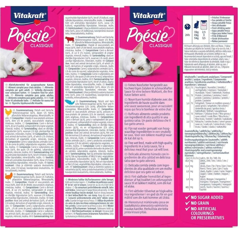Vitakraft Poésie Classique Sauce Caja 40x85g Megapack | Sevilla