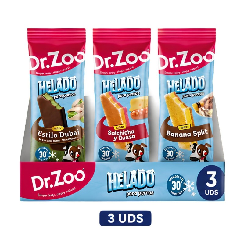 Packs Helado Perros Dr. Zoo 50g | 3, 6, 12, 24 Uds | Sabores | Sevilla