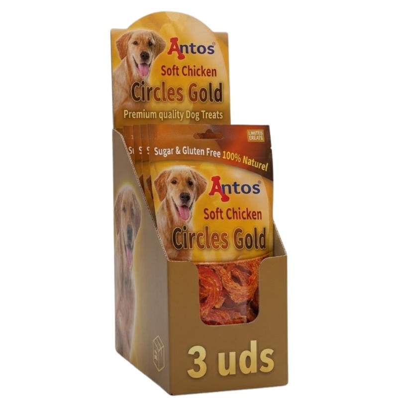 Antos Circles Gold Snack de Pollo para Perros | 100 gr