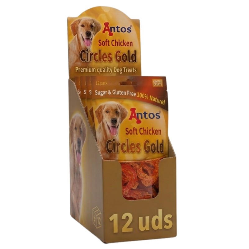 Antos Circles Gold Snack de Pollo para Perros | 100 gr