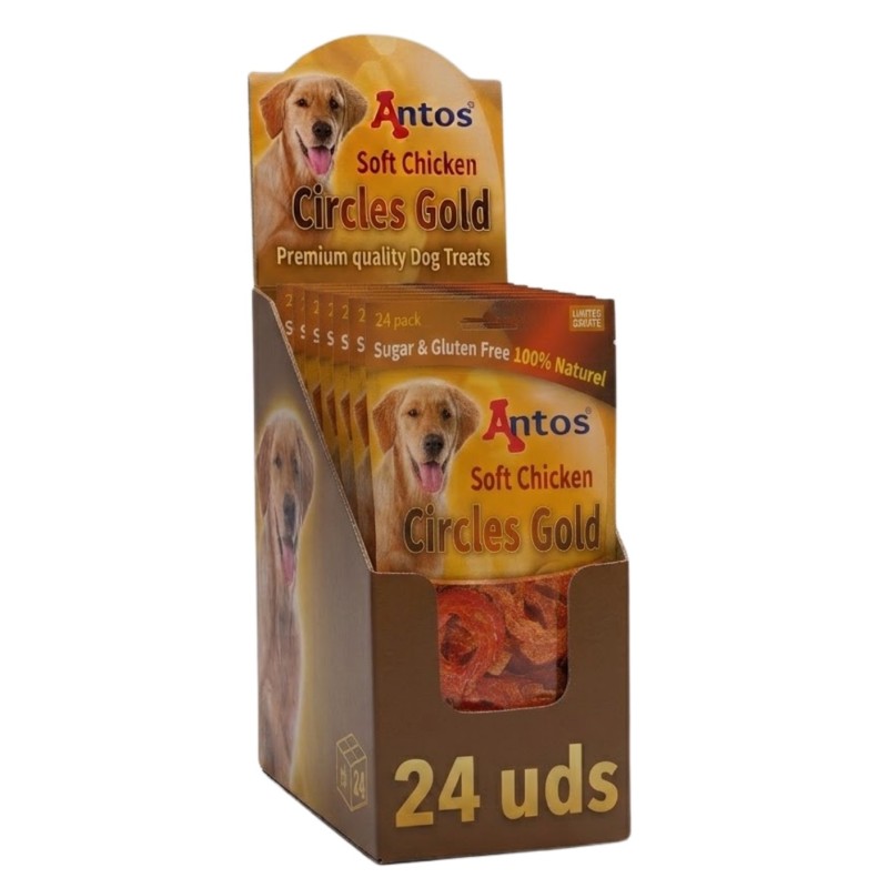 Antos Circles Gold Snack de Pollo para Perros | 100 gr