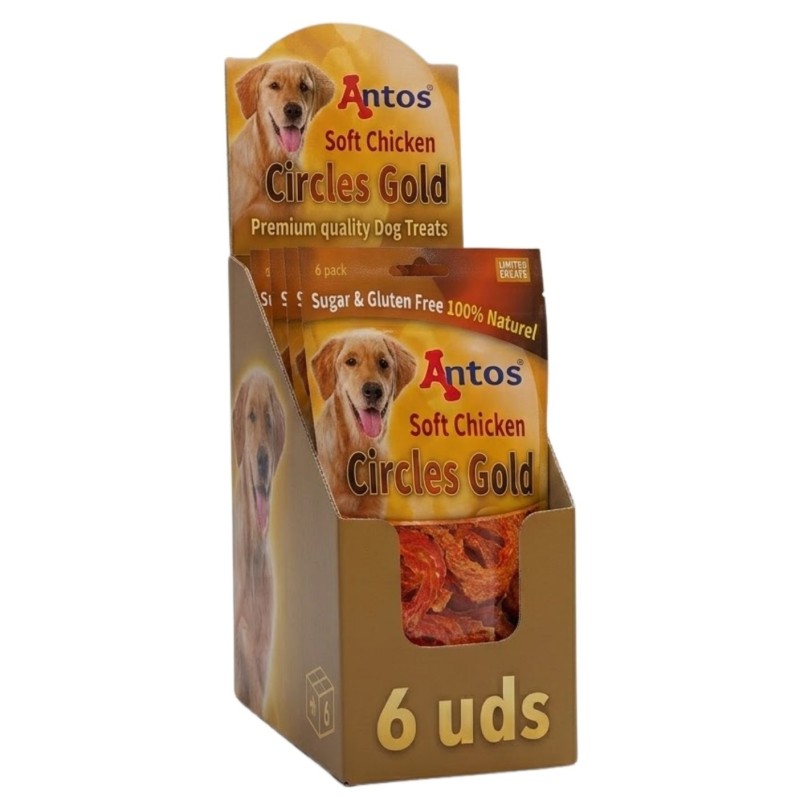 Antos Circles Gold Snack de Pollo para Perros | 100 gr