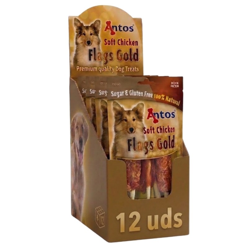 Snacks para Perros Antos Flags Gold 100g y 400g | Supienso