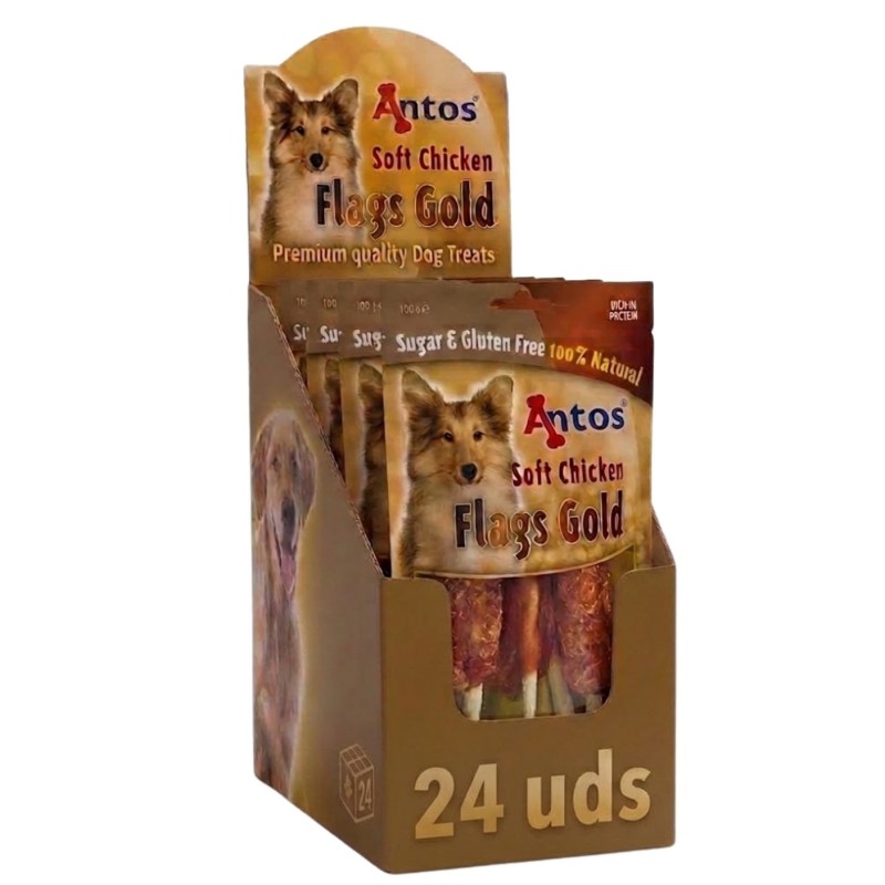 Snacks para Perros Antos Flags Gold 100g y 400g | Supienso