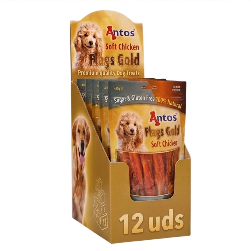 Snacks para Perros Antos Flags Gold 100g y 400g | Supienso