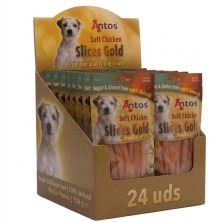 Antos Slices Gold Snacks en Tiras para Perros | 100g, 400g y Packs Ahorro