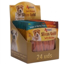 Antos Slices Gold Snacks en Tiras para Perros | 100g, 400g y Packs Ahorro