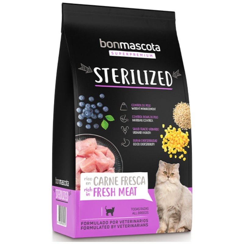 Pienso Bonmascota Gatos Esterilizados 3kg | Supienso