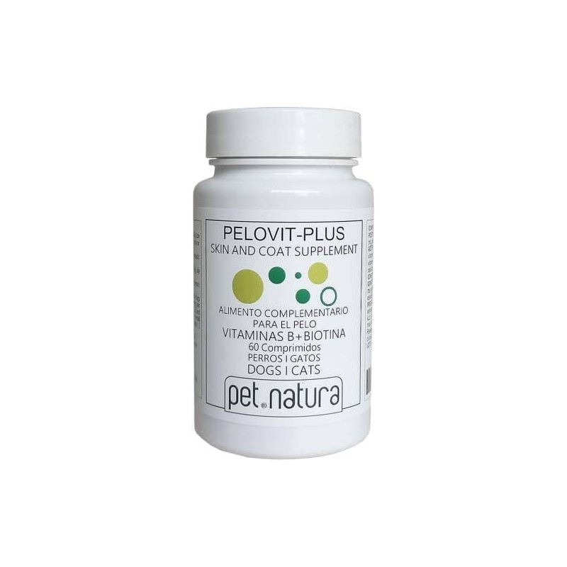 Pelovit Plus Biotina 60 Comprimidos para Perros y Gatos