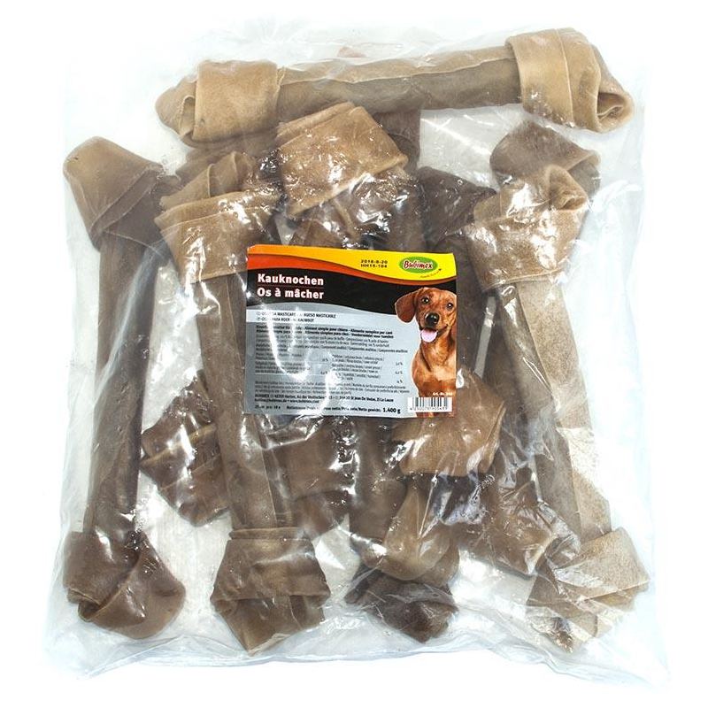 Bubimex Hueso Nudo Masticable 11 cm | Pack 25 Uds | Snack para Perros