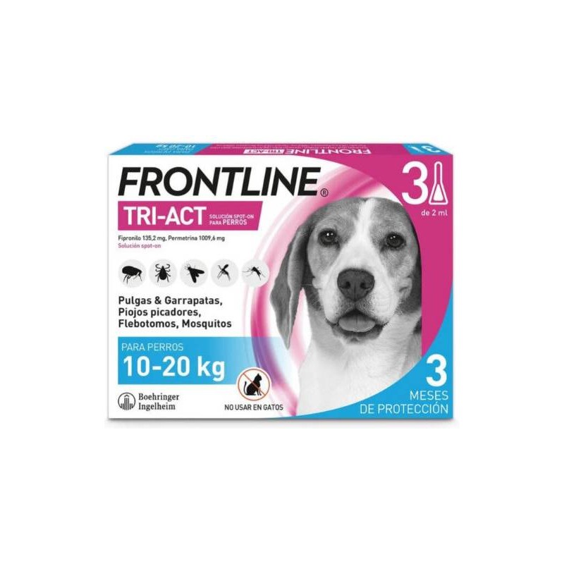 FRONTLINE TRI-ACT  10-20 Kg (1, 3 o 6 pipetas)