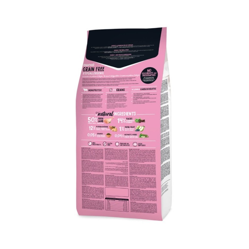 Ownat Grain Free Hypoallergenic Mini Lamb – Pienso Sin Cereales para Perros Pequeños 3kg | supienso.com