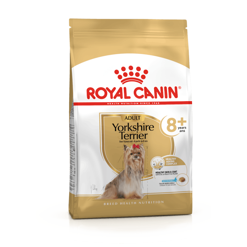Royal Canin Yorkshire Adult 8+ | Senior +8 Años – Vitalidad, Articulaciones y Pelo Sano