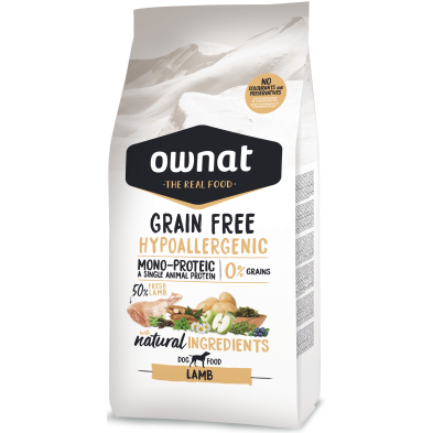 Ownat Grain Free Hypoallergenic Lamb 3kg y 12kg | Pienso Hipoalergénico Perros