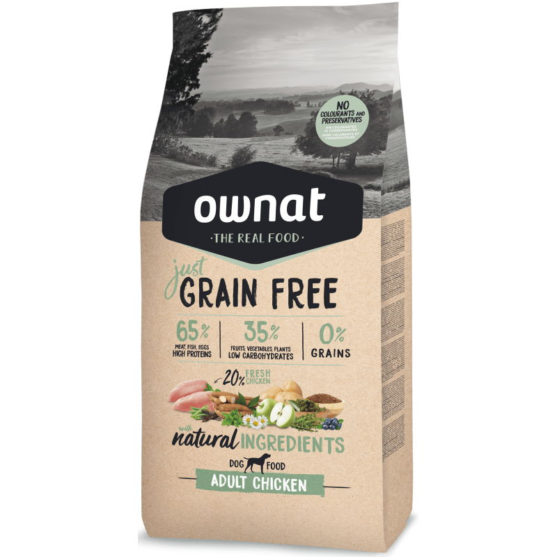 Ownat Grain Free Just Adult Chicken 3kg y 14kg | Pienso Perros