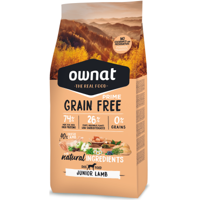 Ownat Grain Free Prime Junior Lamb 3kg y 12kg | Pienso Cachorros