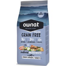 Ownat Grain Free Prime Senior Pollo & Pavo 3kg y 12kg | Pienso Perros Senior
