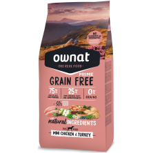 Ownat Grain Free Prime Mini Pollo y Pavo | Pienso Perros Pequeños Sin Cereales