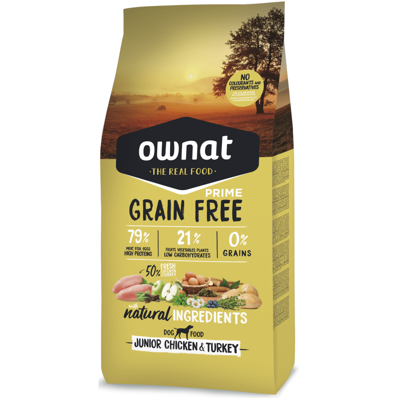 Ownat Grain Free Prime Junior Pollo y Pavo | Pienso Cachorros Sin Cereales