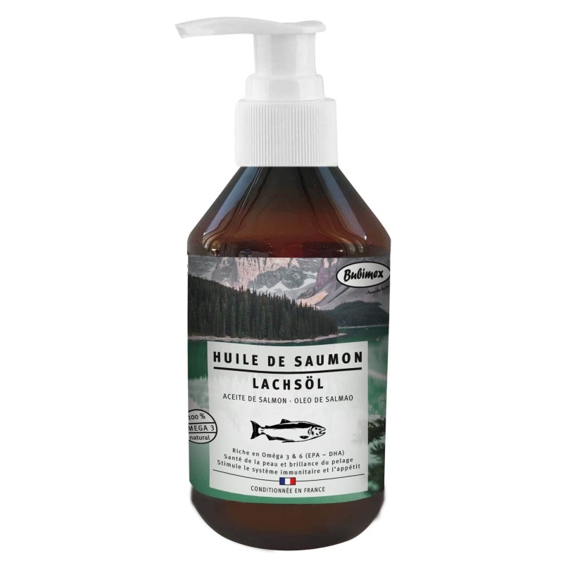 Aceite de salmón Bubimex 250ml para perros y gatos