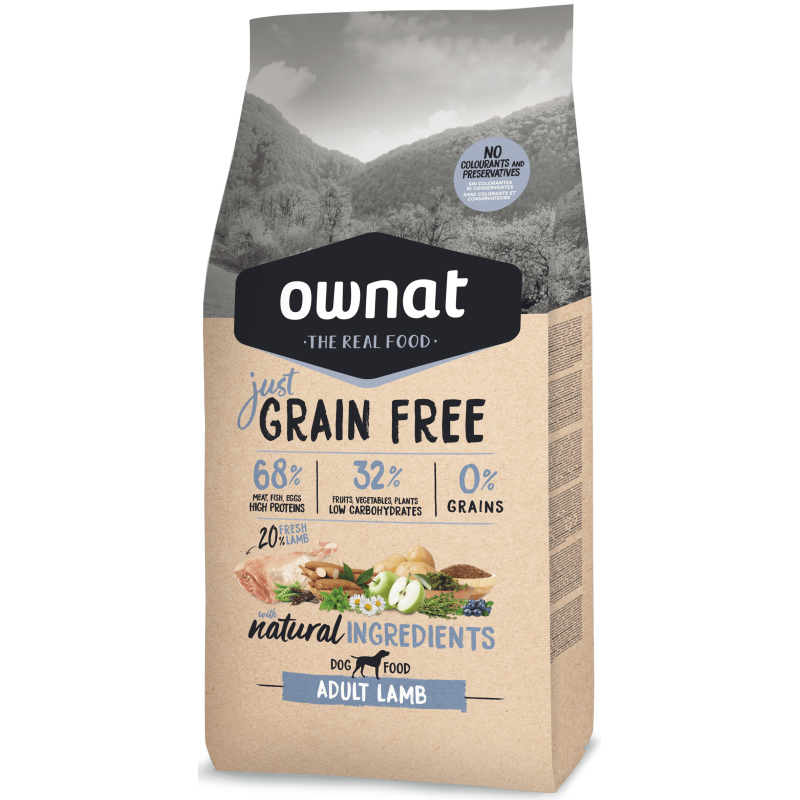 Alimento para perros Ownat Grain Free Just Adult Lamb Dog