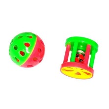 Pelota y Rodillo con Campana para Gato - Doble Diversión Interactiva | Estimula el Juego y la Caza