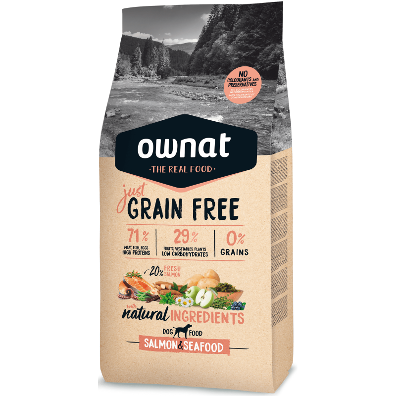 Ownat Grain Free Just Adult Salmon & Seafood | Pienso Perros Sin Cereales