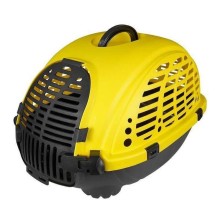 Transportín Amarillo para Mascotas 52x40x32 cm | Caja de Transporte Segura