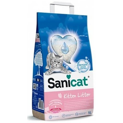 Sanicat Kitten 5 L – Arena Superabsorbente con Aroma a Valeriana para Gatitos