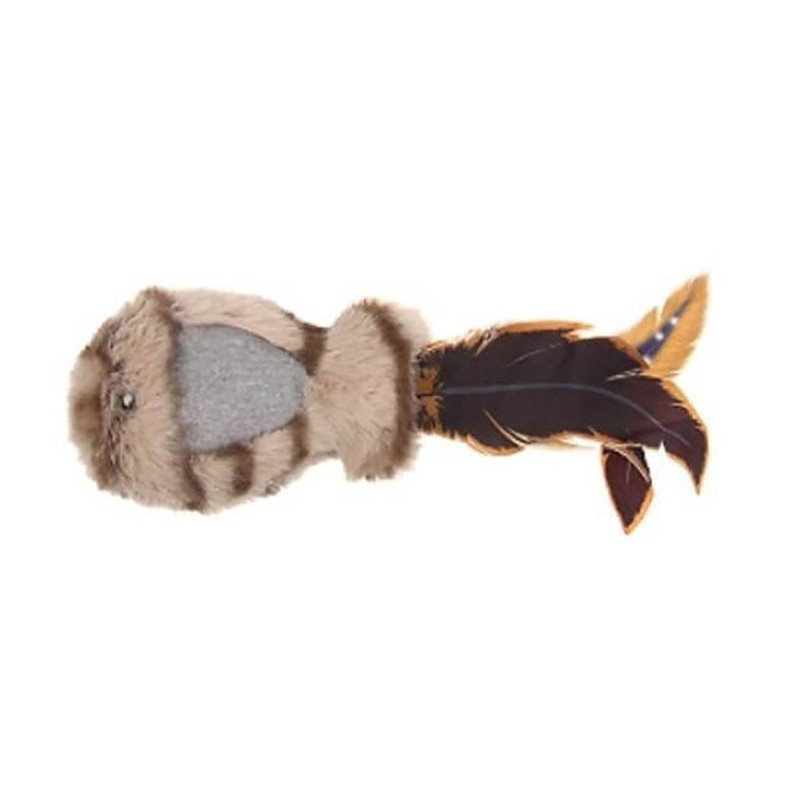 Juguete de Peluche con Pluma para Gatos – Pez Realista que Estimula los Instintos Felinos