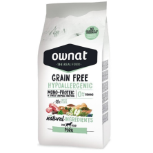 Ownat Grain Free Hypoallergenic Pork 3kg y 12kg | Pienso Hipoalergénico Perros