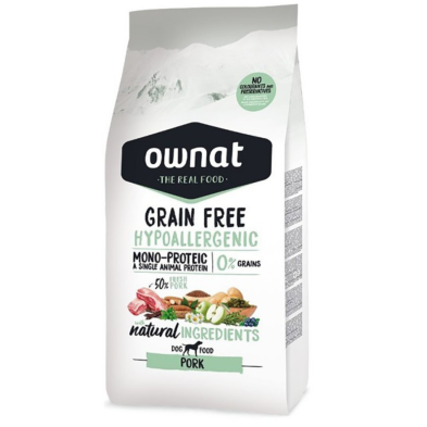 Ownat Grain Free Hypoallergenic Pork 3kg y 12kg | Pienso Hipoalergénico Perros