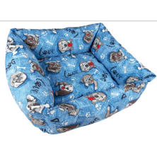 Cama Perritos Estampada 🐶: Confort Tipo Nido, Diseño Juvenil y Soporte Acogedor 🐾