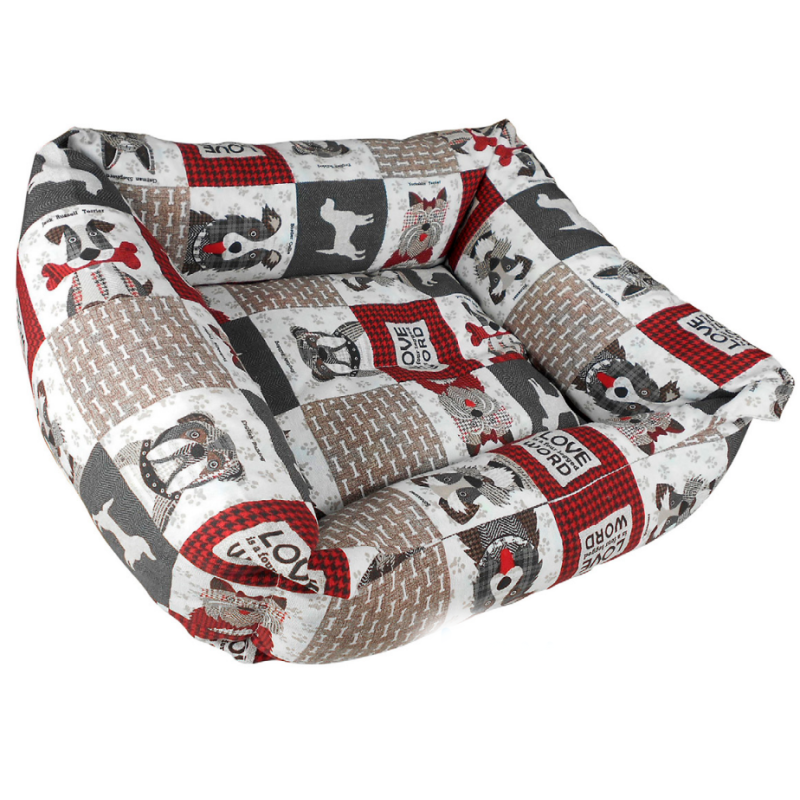 Cama Love World Patchwork: Confort Nido y Guía de Tallas por Raza