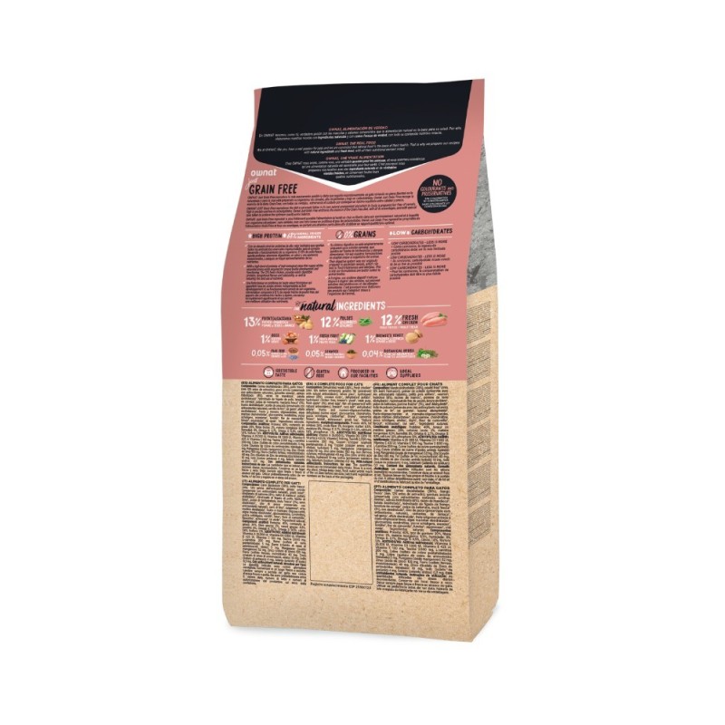 Ownat Grain Free Just Adult Chicken Gatos 3kg y 8kg | Pienso Sin Cereales