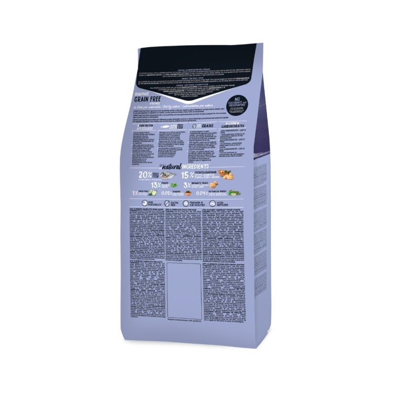 Ownat Grain Free Prime Sterilized Fish 3kg | Pienso Gatos Sin Cereales